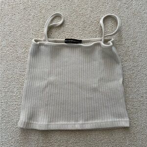 Brandy Melville Cream Ribbed Camisole